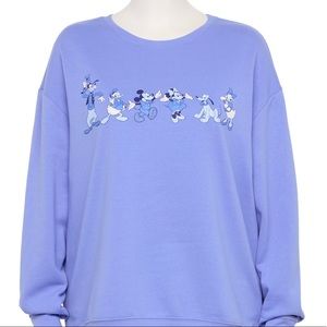 MICKEY AND FRIENDS 2X Sweatshirt Blue All New In Bag